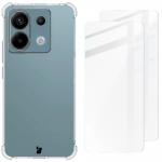 Kit protectie 3 in 1 BizonMobile Clear Pack, Carcasa Bizon Salpa si 2 folii sticla Bizon Glass Clear 2, compatibil cu Xiaomi Poco X6 / Redmi Note 13 Pro 5G, Transparent 2 - lerato.ro