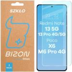 Set 2 folii sticla securizata Bizon Glass Clear Duo compatibile cu Xiaomi POCO X6 / M6 Pro 4G / Redmi Note 13 5G / 13 Pro 4G/5G, Transparent 2 - lerato.ro