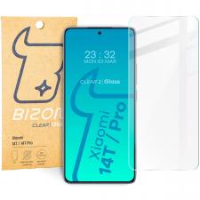 Folie sticla securizata Bizon Glass Clear 2 compatibila cu Xiaomi 14T / 14T Pro, Transparent