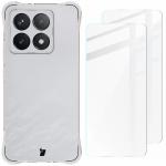 Kit protectie 3 in 1 BizonMobile Clear Pack, Carcasa Bizon Salpa si 2 folii sticla Bizon Glass Clear 2, compatibil cu Xiaomi 14T, Transparent 2 - lerato.ro