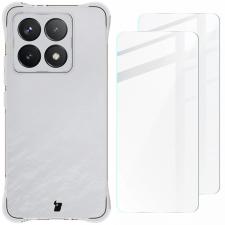Huse Telefoane, Kit protectie 3 in 1 BizonMobile Clear Pack, Carcasa Bizon Salpa si 2 folii sticla Bizon Glass Clear 2, compatibil cu Xiaomi 14T, Transparent, lerato.ro