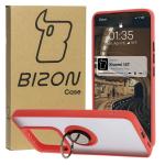 Carcasa Bizon Hybrid Ring compatibila cu Xiaomi 14T, Rosu 3 - lerato.ro