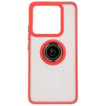 Carcasa Bizon Hybrid Ring compatibila cu Xiaomi 14T, Rosu 2 - lerato.ro