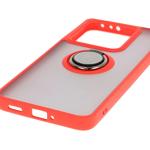 Carcasa Bizon Hybrid Ring compatibila cu Xiaomi 14T, Rosu 6 - lerato.ro