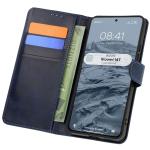Husa flip cover Bizon Pocket compatibila cu Xiaomi 14T, Navy Blue 3 - lerato.ro
