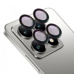 Folie sticla securizata camera foto Bizon Glass Snap Lens compatibila cu Xiaomi 14T, Negru
