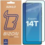 Set 2 folii sticla securizata Bizon Glass Edge Duo compatibile cu Xiaomi 14T, Negru 2 - lerato.ro