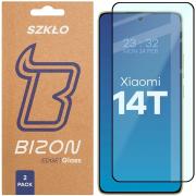 Set 2 folii sticla securizata Bizon Glass Edge Duo compatibile cu Xiaomi 14T, Negru