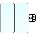 Set protectie 3in1 Bizon Glass Edge Pack, 2 folii sticla ecran + 1 folie sticla camera foto, compatibil cu Oppo Reno 15 Pro, Negru 7 - lerato.ro
