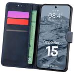 Husa flip cover Bizon Pocket compatibila cu Oppo Reno 15, Navy Blue 3 - lerato.ro