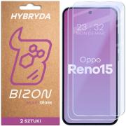 Set 2 folii sticla securizata Bizon Glass Mule Duo compatibile cu Oppo Reno 15, Transparent