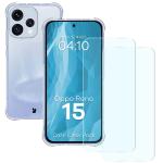 Kit protectie 3 in 1 BizonMobile Clear Pack, Carcasa Bizon Salpa si 2 folii sticla Bizon Glass Clear 2, compatibil cu Oppo Reno 15, Transparent 2 - lerato.ro