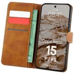 Husa flip cover Bizon Pocket compatibila cu Oppo Reno 15 F / FS, Maro 3 - lerato.ro