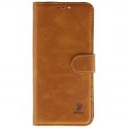 Husa flip cover Bizon Pocket compatibila cu Oppo Reno 15 F / FS, Maro