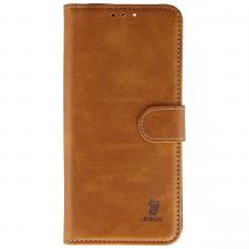 Husa flip cover Bizon Pocket compatibila cu Oppo Reno 15 F / FS, Maro