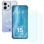 Kit protectie 3 in 1 BizonMobile Clear Pack, Carcasa Bizon Salpa si 2 folii sticla Bizon Glass Clear 2, compatibil cu Oppo Reno 15 F / FS, Transparent 2 - lerato.ro