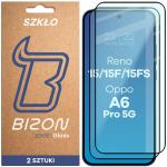 Set 2 folii sticla securizata Bizon Glass Edge Duo compatibile cu Oppo Reno 15 / 15 F / 15 FS / A6 Pro 5G, Negru 2 - lerato.ro