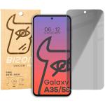 Folie sticla securizata Bizon Glass Clear Shadow Privacy compatibila cu Samsung Galaxy A35 / A55 5G, Negru 2 - lerato.ro