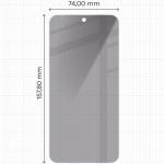 Folie sticla securizata Bizon Glass Clear Shadow Privacy compatibila cu Samsung Galaxy A35 / A55 5G, Negru 3 - lerato.ro