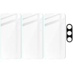 Set protectie 4in1 Bizon Glass Clear Pack, 3 folii sticla ecran + 1 folie sticla camera foto, compatibil cu Samsung Galaxy A16 4G / 5G, Transparent 6 - lerato.ro