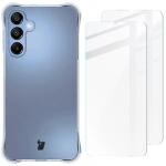 Kit protectie 3 in 1 BizonMobile Clear Pack, Carcasa Bizon Salpa si 2 folii sticla Bizon Glass Clear 2, compatibil cu Samsung Galaxy A16 4G / 5G, Transparent 2 - lerato.ro