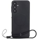 Carcasa Bizon Silicone Sq cu MagSafe compatibila cu Samsung Galaxy A16 4G / 5G, Negru 3 - lerato.ro