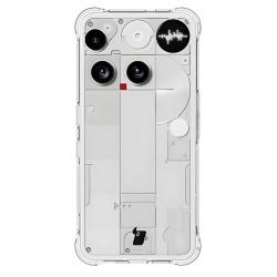 Carcasa Bizon Salpa compatibila cu Nothing Phone (3), Transparent