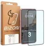 Kit protectie 2 in 1 BizonMobile, Carcasa Bizon MatteO si Folie sticla securizata Bizon Glass Edge, compatibil cu Nothing Phone (3), Roz 10 - lerato.ro