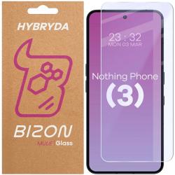 Folie sticla hibrid Bizon Glass Mule compatibila cu Nothing Phone (3), Transparent