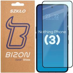 Folie sticla securizata Bizon Glass Edge 2 compatibila cu Nothing Phone (3), Negru