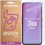 Set 2 folii sticla securizata Bizon Glass Mule Duo compatibile cu Nothing Phone (3a) Pro, Transparent 2 - lerato.ro