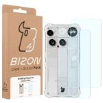 Kit protectie 3 in 1 BizonMobile Clear Pack, Carcasa Bizon Salpa si 2 folii sticla Bizon Glass Clear 2, compatibil cu Nothing Phone (3), Transparent 10 - lerato.ro