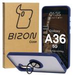 Carcasa Bizon Hybrid Ring compatibila cu Samsung Galaxy A36 5G, Albastru 3 - lerato.ro