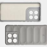 Carcasa Bizon Tur compatibila cu Motorola Edge 60 Pro, Light Grey 7 - lerato.ro