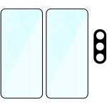 Set protectie 3in1 Bizon Glass Edge Pack, 2 folii sticla ecran + 1 folie sticla camera foto, compatibil cu Samsung Galaxy A56 5G, Negru 7 - lerato.ro