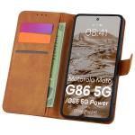 Husa flip cover Bizon Pocket compatibila cu Motorola Moto G86 5G / G86 Power 5G, Maro 3 - lerato.ro