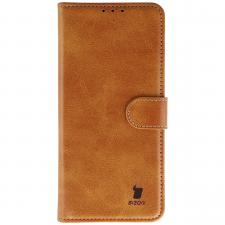 Husa flip cover Bizon Pocket compatibila cu Motorola Moto G86 5G / G86 Power 5G, Maro
