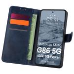 Husa flip cover Bizon Pocket compatibila cu Motorola Moto G86 5G / G86 Power 5G, Navy Blue 3 - lerato.ro