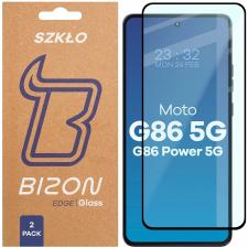 Set 2 folii sticla securizata Bizon Glass Edge Duo compatibile cu Motorola Moto G86 5G / G86 Power 5G, Negru