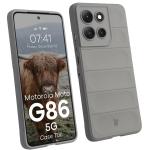 Carcasa Bizon Tur compatibila cu Motorola Moto G86 5G, Light Grey 3 - lerato.ro