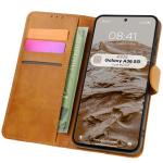 Husa flip cover Bizon Pocket compatibila cu Samsung Galaxy A36 5G, Maro 3 - lerato.ro