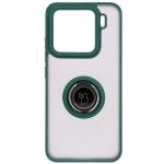 Carcasa Bizon Hybrid Ring compatibila cu Xiaomi 15, Verde 2 - lerato.ro