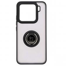 Carcasa Bizon Hybrid Ring compatibila cu Xiaomi 15, Negru