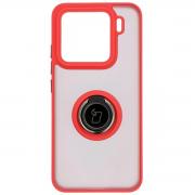 Carcasa Bizon Hybrid Ring compatibila cu Xiaomi 15, Rosu
