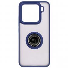 Carcasa Bizon Hybrid Ring compatibila cu Xiaomi 15, Albastru