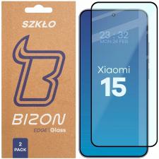 Folii protectie telefoane Xiaomi, Set 2 folii sticla securizata Bizon Glass Edge Duo compatibile cu Xiaomi 15, Negru, lerato.ro