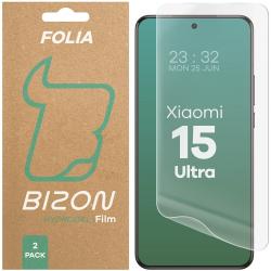 Set 2 folii protectie Bizon Glass Hydrogel compatibile cu Xiaomi 15 Ultra, Transparent