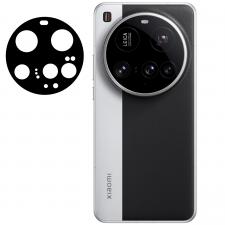 Folii protectie telefoane Xiaomi, Set 2 folii sticla camera foto Bizon Glass Silk Lens compatibile cu Xiaomi 15 Ultra, Negru, lerato.ro