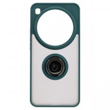 Carcasa Bizon Hybrid Ring compatibila cu Xiaomi 15 Ultra, Verde