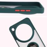 Carcasa Bizon Hybrid Ring compatibila cu Xiaomi 15 Ultra, Verde 4 - lerato.ro